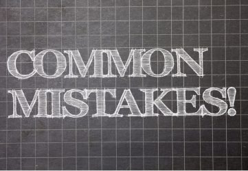Common mistakes written on a chalkboard